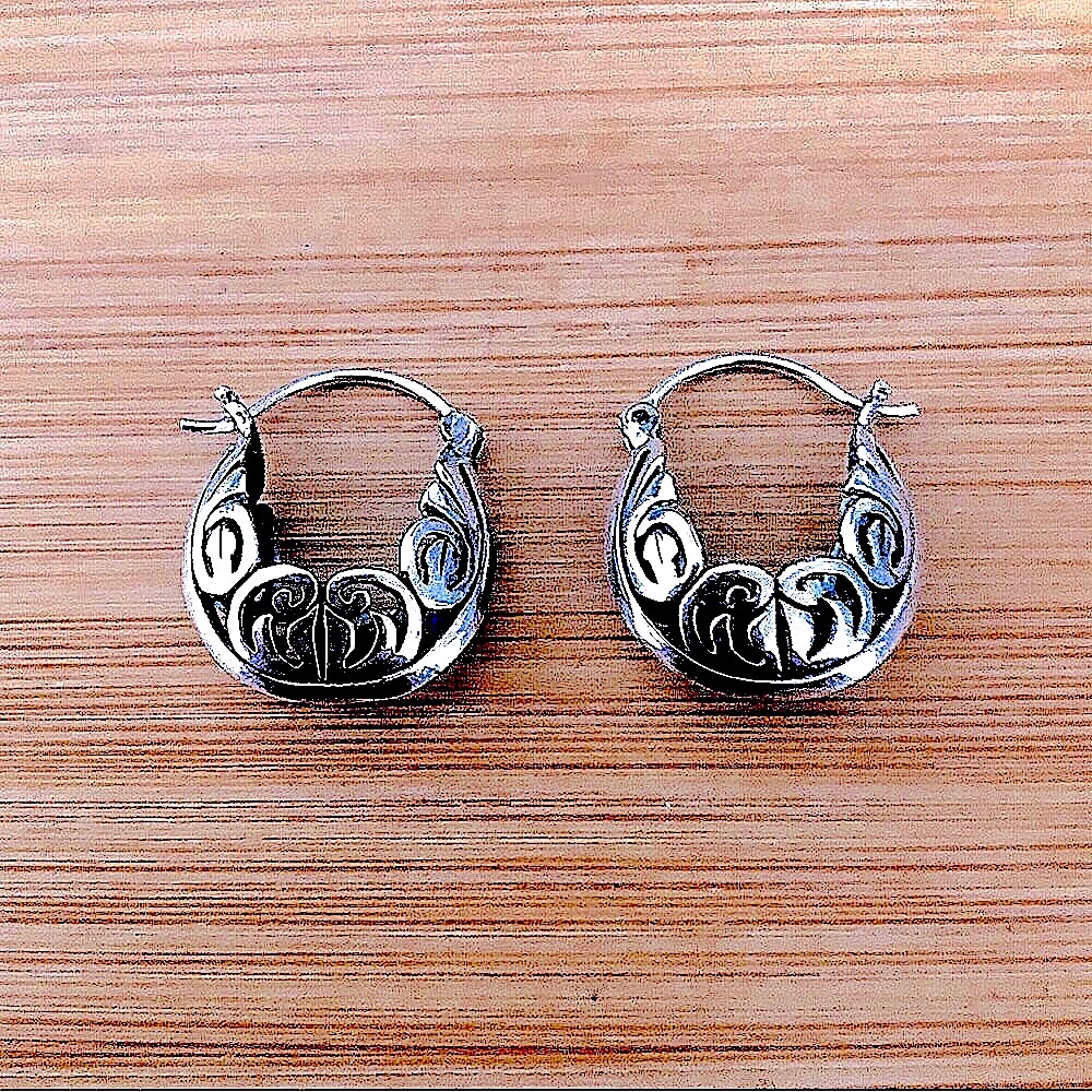 $44 2Pairs Estate Pierced Earrings Sterling 8.4 Grams Designer Mark & 925 - Picture 5 of 9